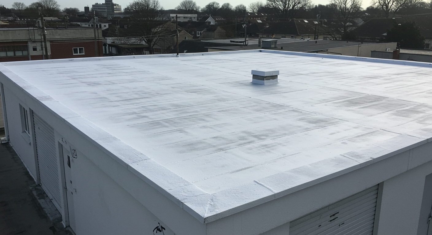 Expert spray foam roofing system completion showing seamless installation and professional finishing